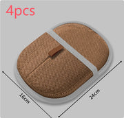 4-piece light brown pet hair remover gloves set. Designed for effective pet hair removal from various surfaces.