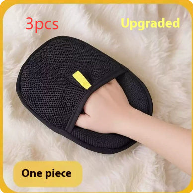 3-piece upgraded pet hair remover gloves for dogs and cats. Convenient for frequent use and multiple areas.